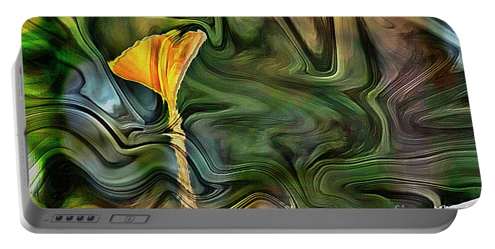 Forest Setting Portable Battery Charger featuring the photograph Flower Abstract by Jim Corwin