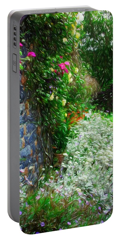 Flower Corner In Guernsey Portable Battery Charger featuring the photograph Flower Corner In Guernsey by Bellesouth Studio