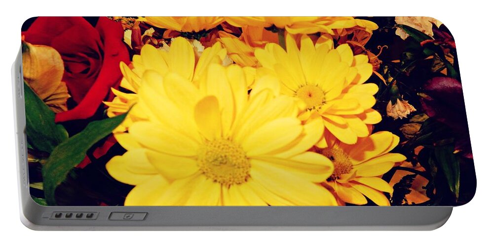 Flowers Portable Battery Charger featuring the photograph Flowers For My Baby by Diamante Lavendar