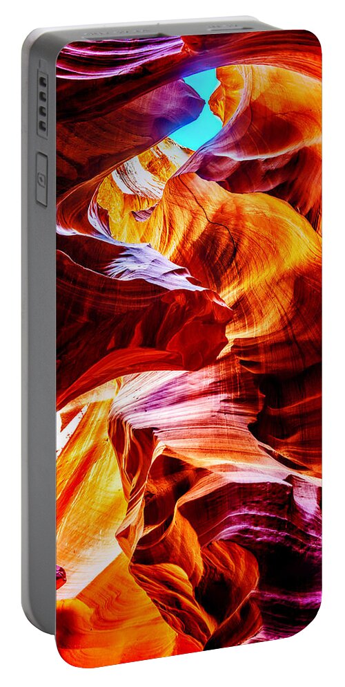 Upper Antelope Canyon Portable Battery Charger featuring the photograph Flowing by Az Jackson