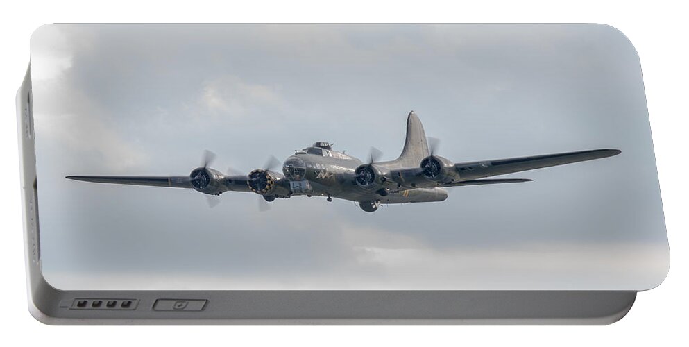 B-17 Portable Battery Charger featuring the photograph Flying Fortress Sally B by Gary Eason