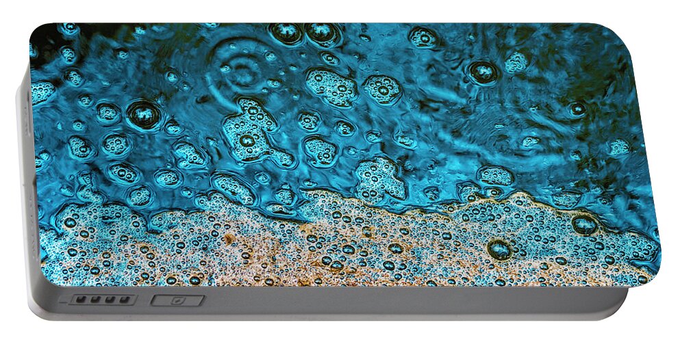 Background Portable Battery Charger featuring the photograph Foamy Bubbles by Dee Browning