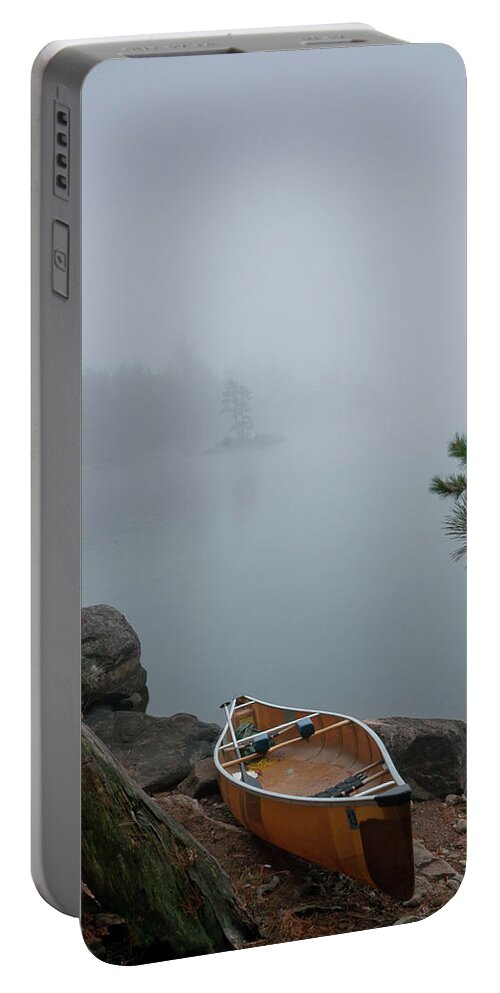 Boundary Waters Portable Battery Charger featuring the photograph Fogged In by Paul Schultz