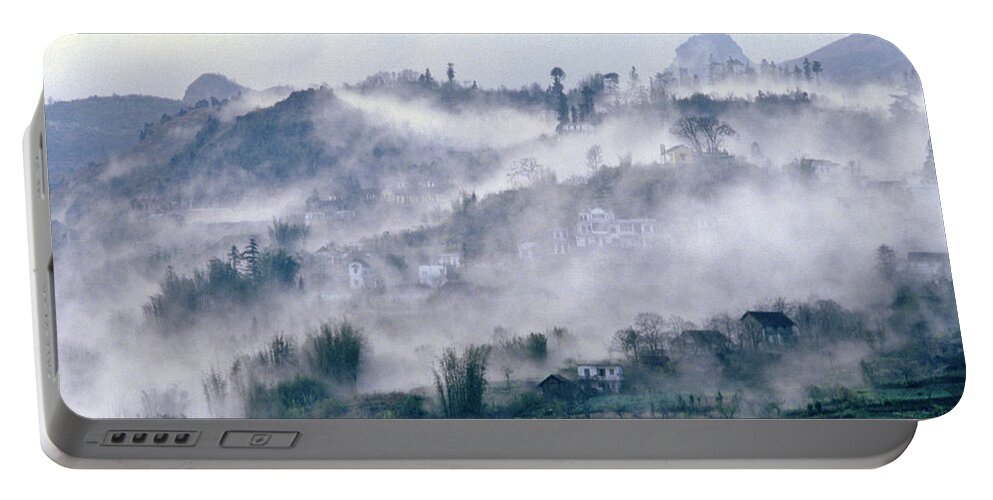 Foggy Mountain Of Sa Pa In Vietnam Portable Battery Charger featuring the photograph Foggy Mountain of Sa Pa in Vietnam by Silva Wischeropp