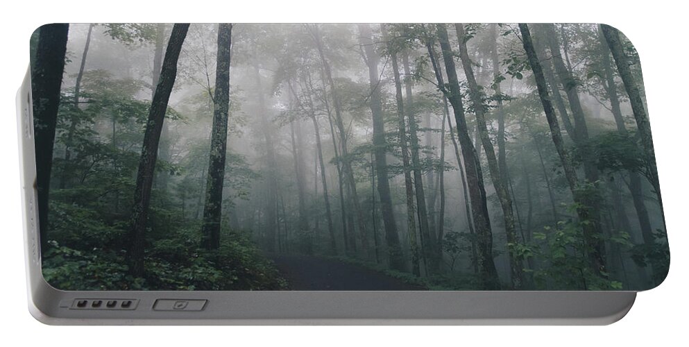Mountain Portable Battery Charger featuring the photograph Foggy Sunrise by Andrea Anderegg