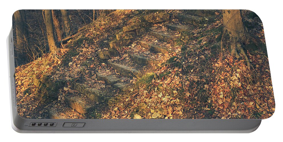 Steps Portable Battery Charger featuring the photograph Follow Nature's Lead by Viviana Nadowski
