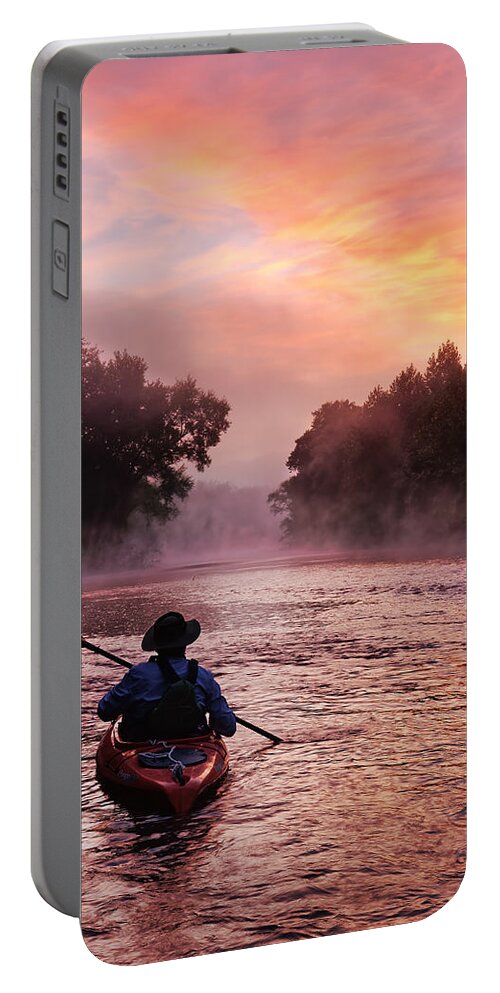 Kayak Portable Battery Charger featuring the photograph Following the Light by Robert Charity