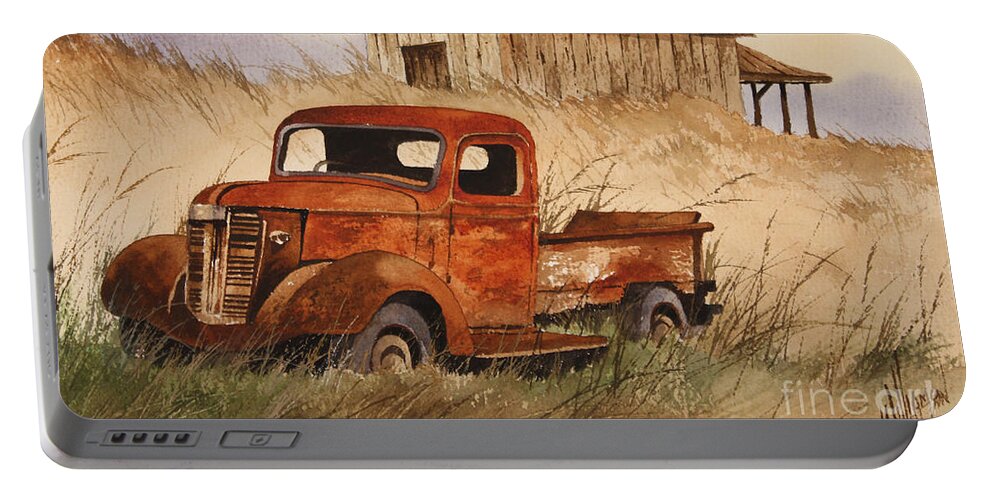 Country Portable Battery Charger featuring the painting Fond Country Memories by James Williamson