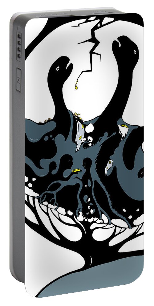 Modern Art Portable Battery Charger featuring the drawing Fool's Gold by Craig Tilley