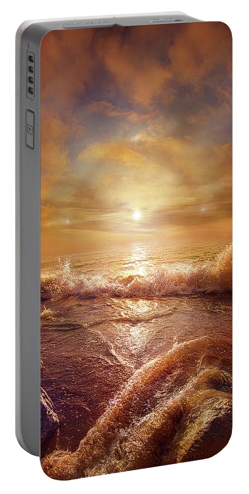 Clouds Portable Battery Charger featuring the photograph For Everything Give Thanks by Phil Koch