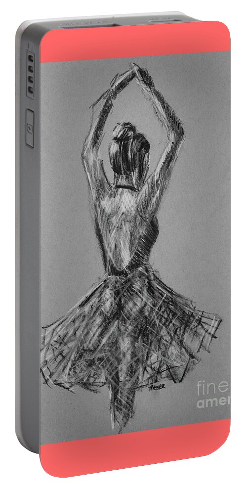 Elegant Portable Battery Charger featuring the drawing For the Love of Dance by Robert Yaeger