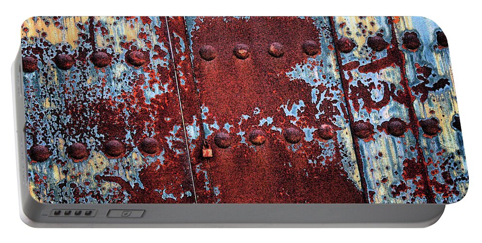 Rust Portable Battery Charger featuring the photograph Forbidden Door by Carol Groenen