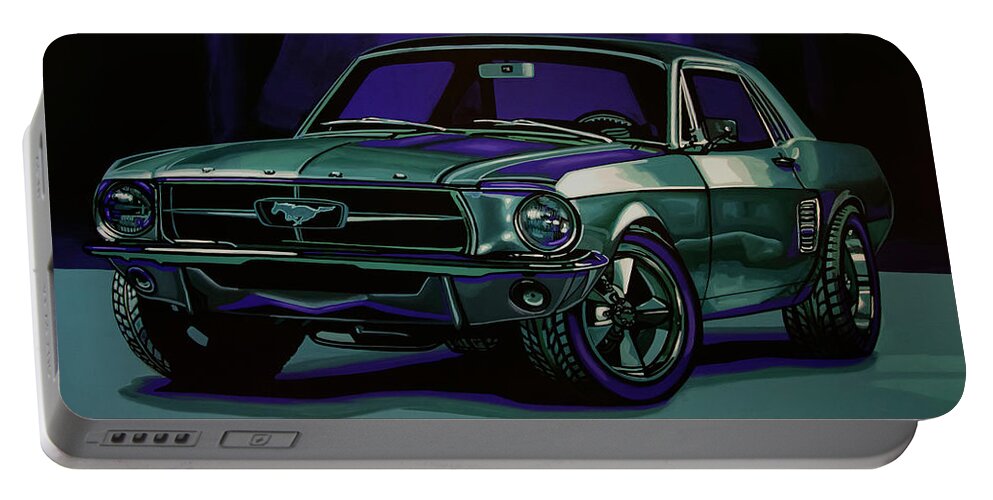 Ford Mustang Portable Battery Charger featuring the painting Ford Mustang 1967 Painting by Paul Meijering