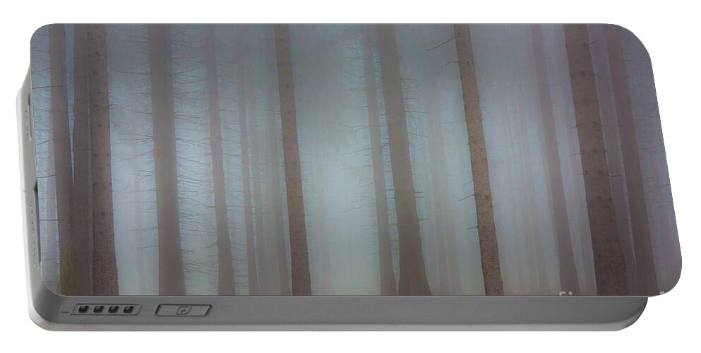 Forest Portable Battery Charger featuring the photograph Forest in the fog by Michal Boubin