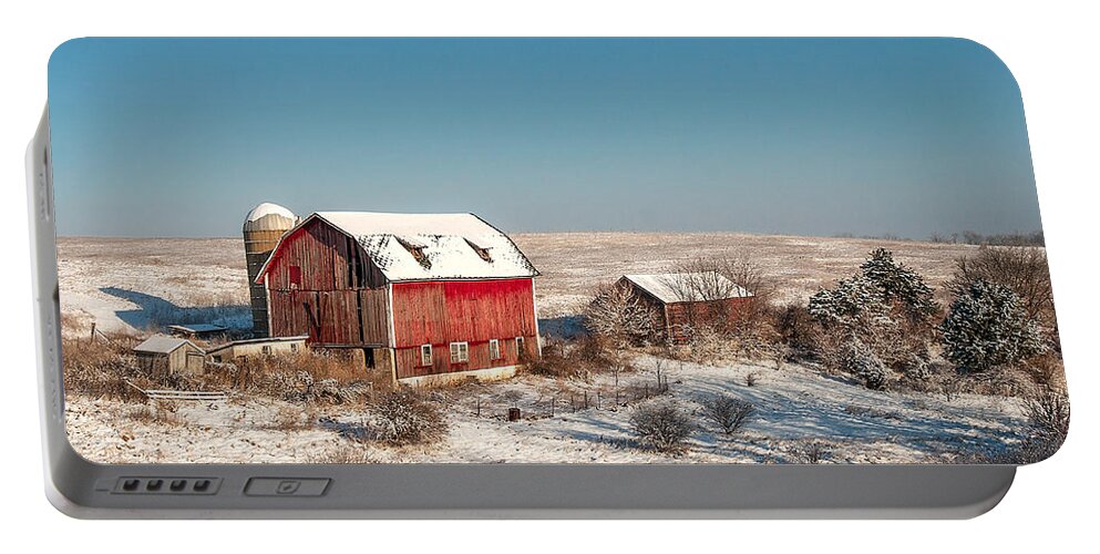 Barn Portable Battery Charger featuring the photograph Forgotten Farm by Todd Klassy