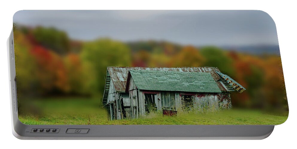 Barn Portable Battery Charger featuring the photograph Forgotten by Mary Timman