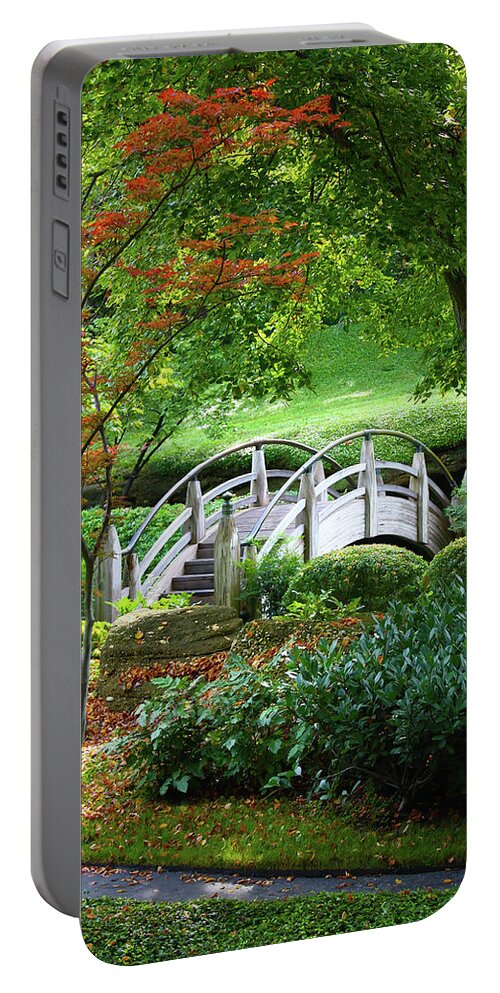 Joan Carroll Portable Battery Charger featuring the photograph Fort Worth Botanic Garden by Joan Carroll