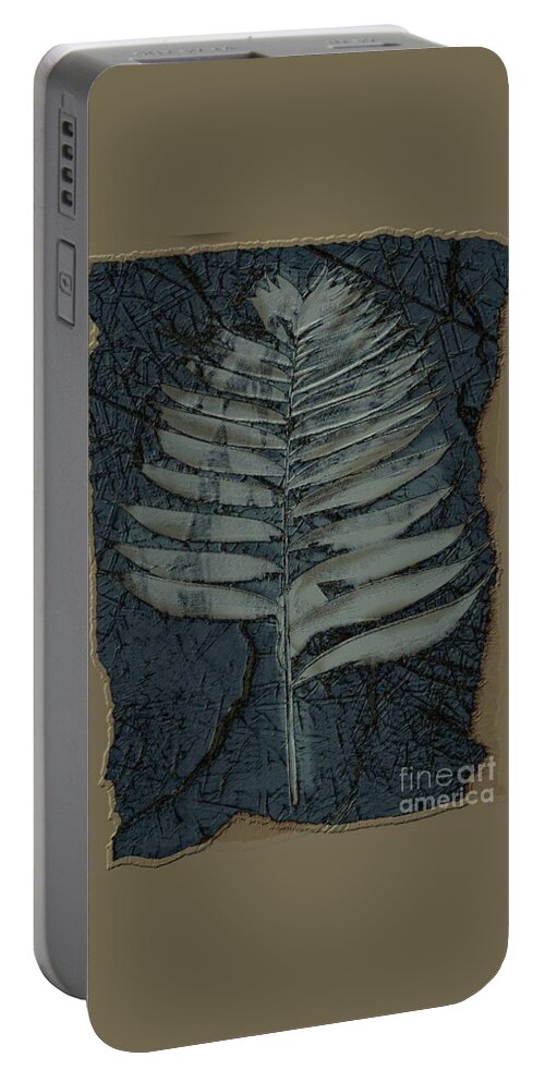 Digital Art Portable Battery Charger featuring the digital art Fossil Palm by Delynn Addams