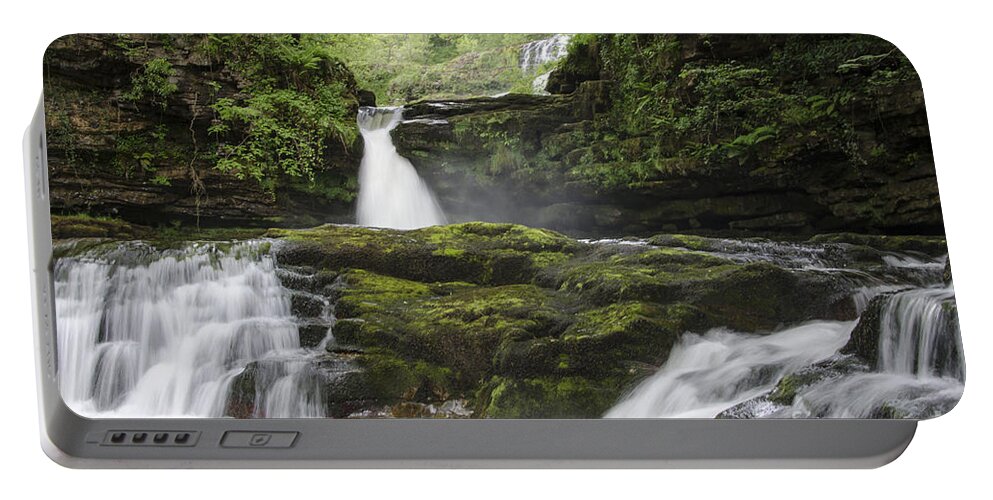 Waterfall Portable Battery Charger featuring the photograph Four falls walk waterfall 5 by Steev Stamford