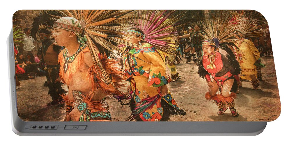 #indians Portable Battery Charger featuring the photograph Four Indian Dancers by Barry Weiss