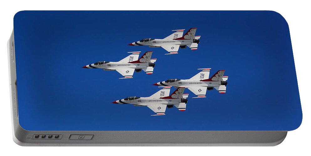 Atlantic City Airshow Portable Battery Charger featuring the photograph Four Thunderbirds by Raymond Salani III