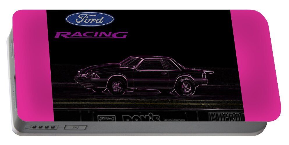 Ford Portable Battery Charger featuring the digital art Fox Body by Darrell Foster