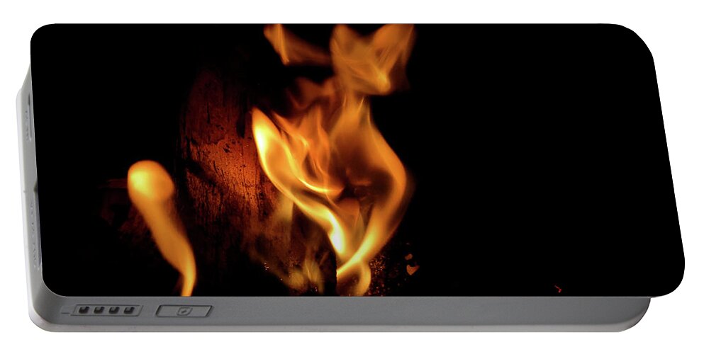 Flame Portable Battery Charger featuring the photograph Fox Fire by Azthet Photography