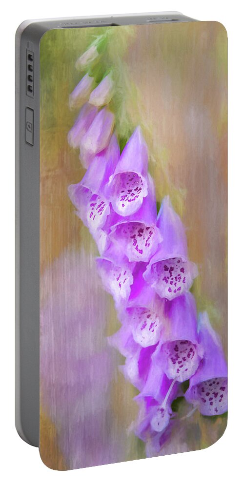 Flower Portable Battery Charger featuring the photograph Foxglove by Cathy Kovarik