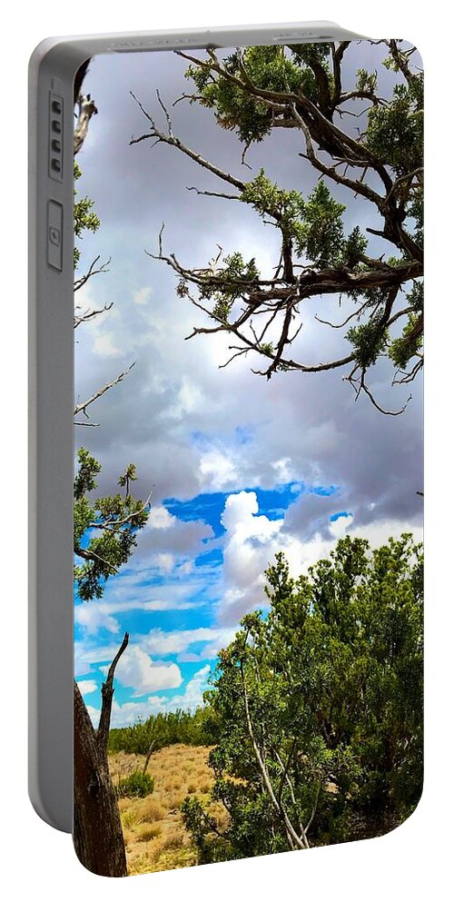 Clouds Portable Battery Charger featuring the photograph Frame By Juniper by Brad Hodges