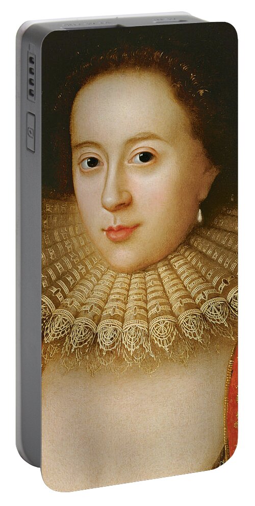 Frances Howard Portable Battery Charger featuring the painting Frances Howard by William Larkin