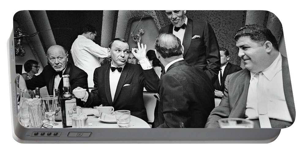 Sinatra Portable Battery Charger featuring the photograph Frank Sinatra and Buddy Ed Sullivan by Doc Braham