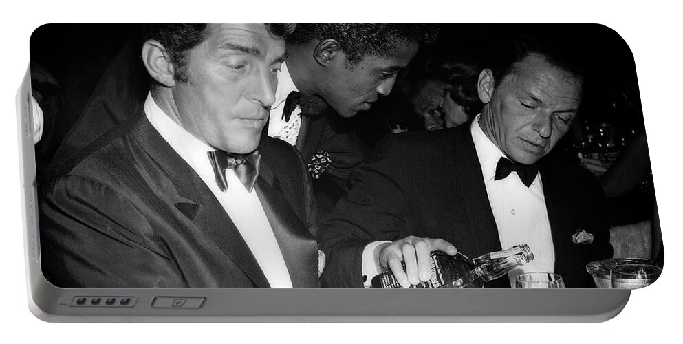 Sinatra Portable Battery Charger featuring the photograph Frank Sinatra Drank American Whiskey His Way by Doc Braham