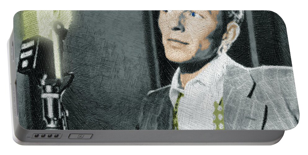 Frank Sinatra Portable Battery Charger featuring the painting Frank Sinatra by Tony Rubino