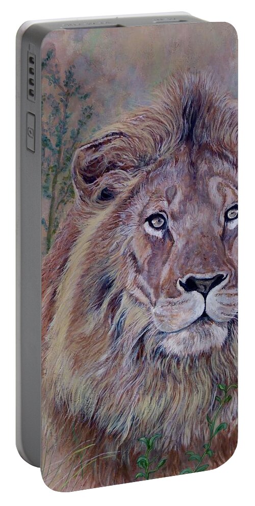 Frank Portable Battery Charger featuring the painting Frank by Tom Roderick