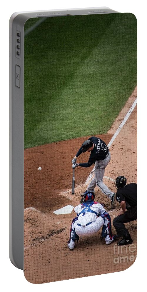 Freddie Freeman Portable Battery Charger featuring the photograph Freddie Freeman - N L M V P by David Bearden