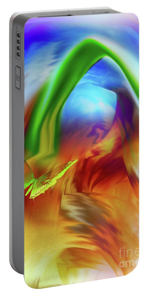 Butterfly Portable Battery Charger featuring the digital art Free Form by Shadowlea Is