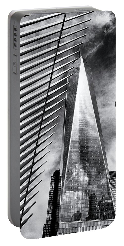 Downtown Portable Battery Charger featuring the photograph Freedom Tower by Frank Winters