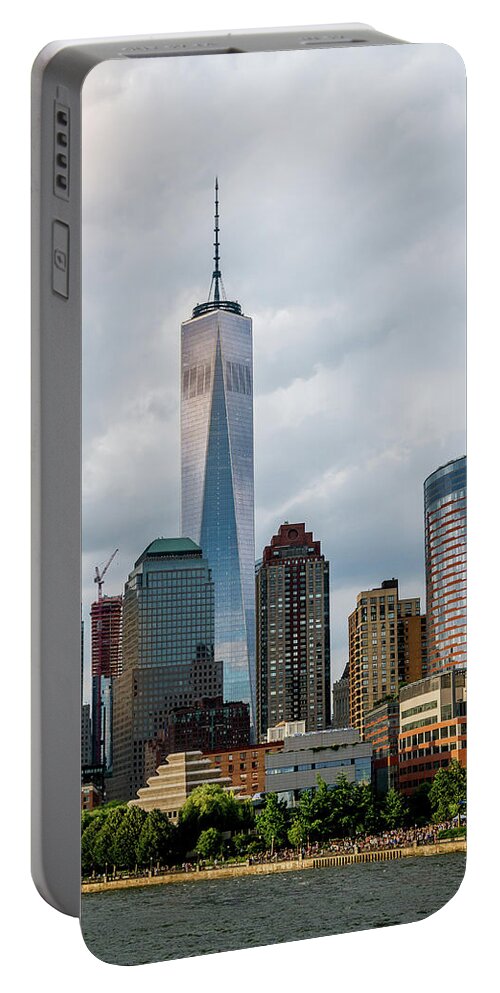 Hudson River Portable Battery Charger featuring the photograph Freedom Tower - Lower Manhattan 1 by Frank Mari