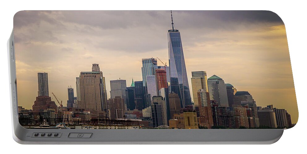 Hudson River Portable Battery Charger featuring the photograph Freedom Tower - Lower Manhattan 2 by Frank Mari