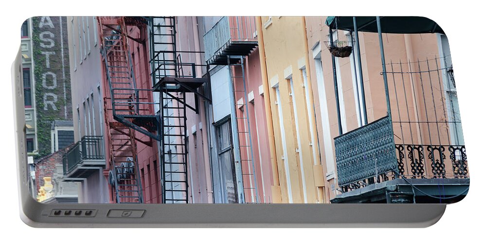 Architecture Portable Battery Charger featuring the photograph French Quarter Colors by Jim Shackett