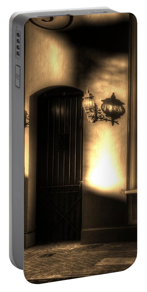 New Orleans Portable Battery Charger featuring the photograph French Quarter Door by Greg and Chrystal Mimbs