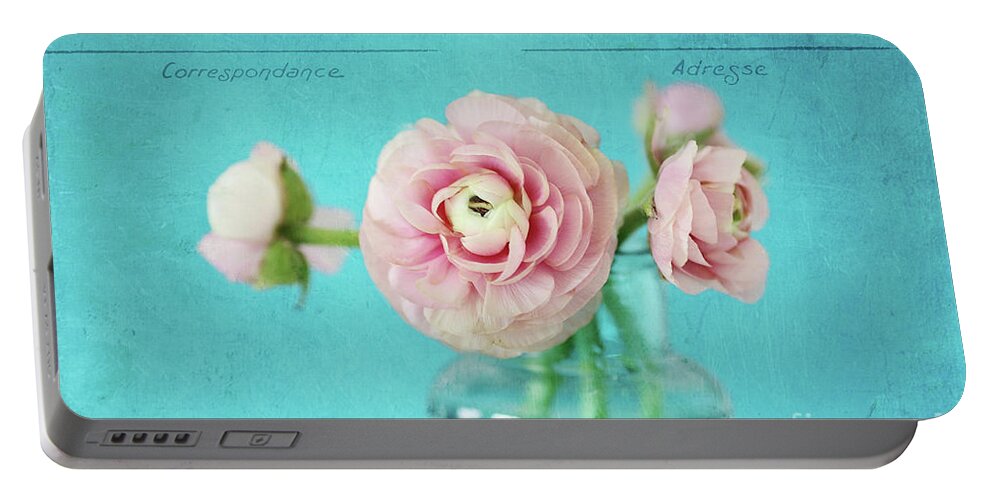 Photography Portable Battery Charger featuring the photograph French Ranunculus by Sylvia Cook