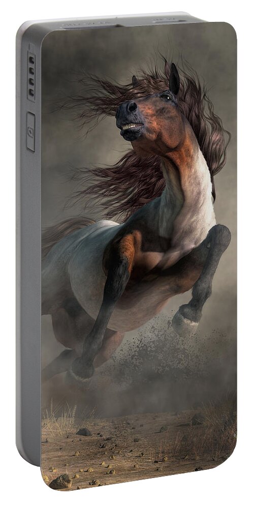  Portable Battery Charger featuring the digital art Frenzy by Daniel Eskridge