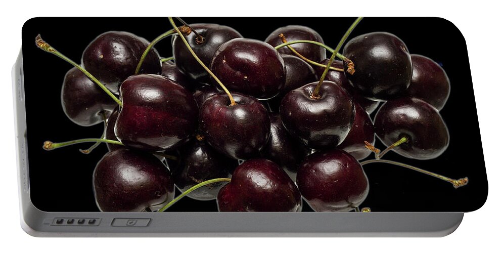 Fresh Fruit Portable Battery Charger featuring the photograph Fresh Cherries by David French