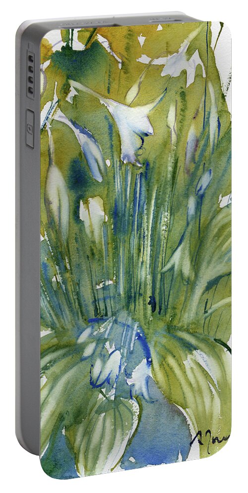 Flower Portable Battery Charger featuring the painting Fresh Pick No.79 by Sumiyo Toribe
