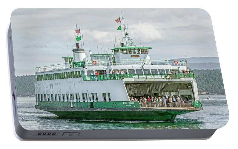 Washington Portable Battery Charger featuring the photograph Friday Harbor Tillicum Ferry by Betsy Knapp