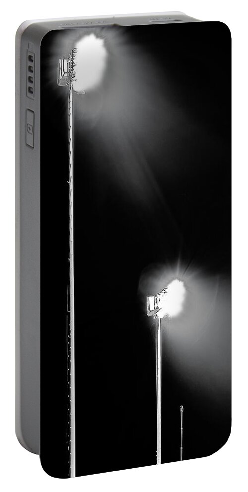 Texas Portable Battery Charger featuring the photograph Friday Night Lights by Erich Grant