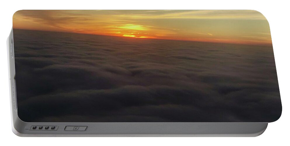 Sunset Portable Battery Charger featuring the photograph Friendly Skies by Dennis Richardson