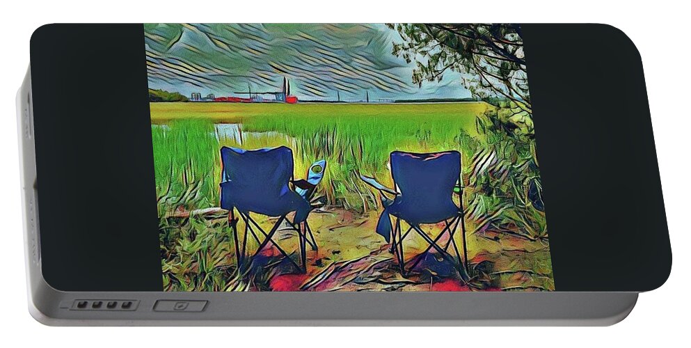Overlook Portable Battery Charger featuring the photograph Front Row Seat by Sherry Kuhlkin