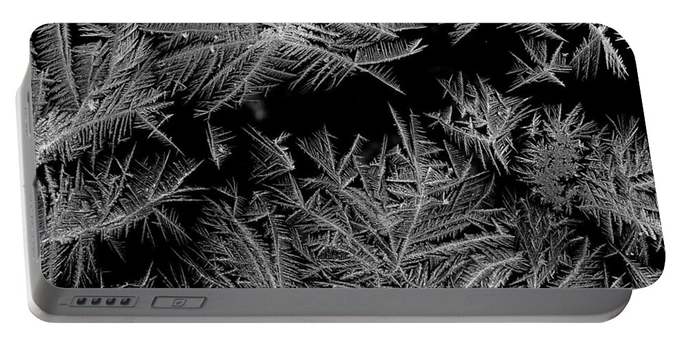 Winter Portable Battery Charger featuring the photograph Frost Fireworks by Polly Castor